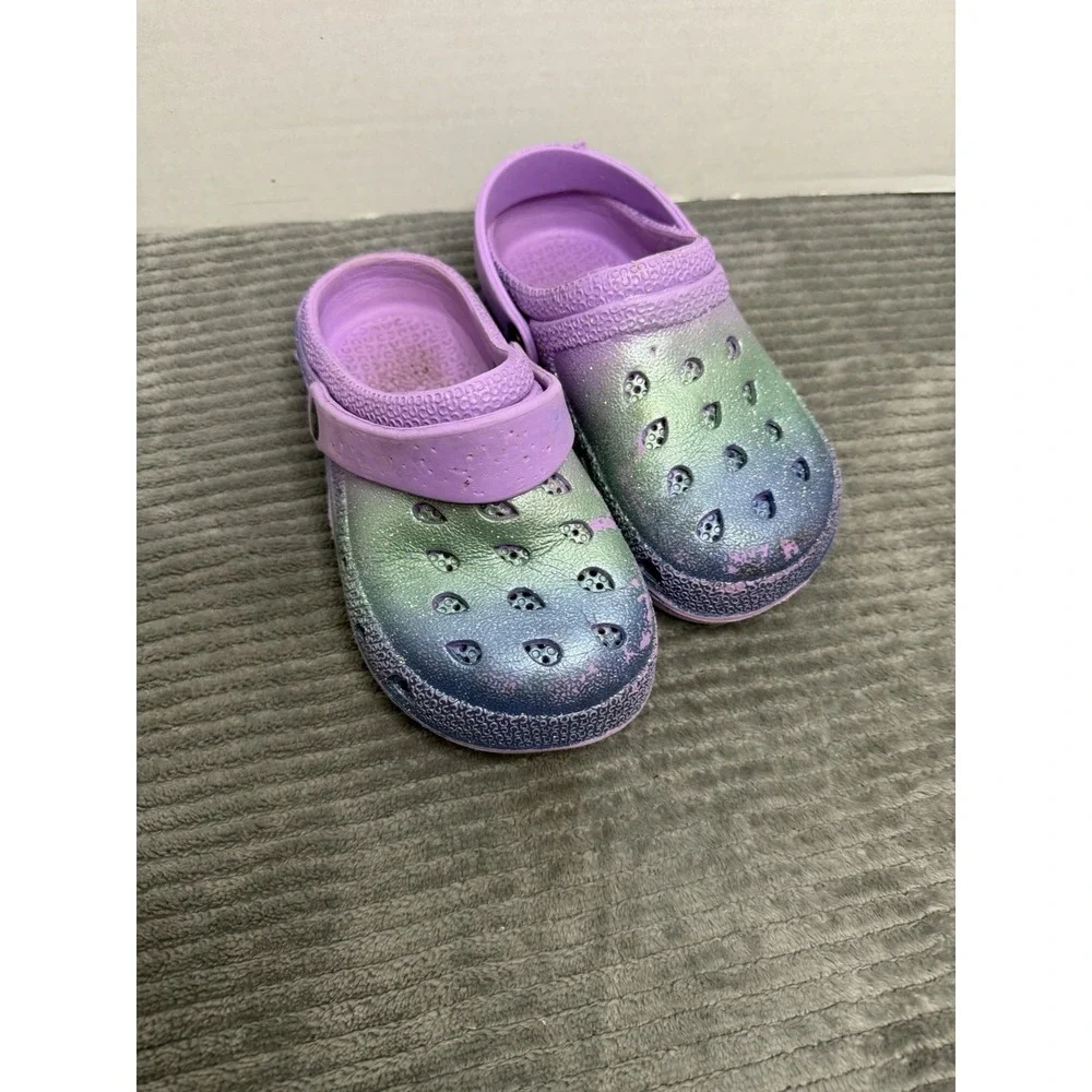 12 C Little Grils Capelli Clogs Purple